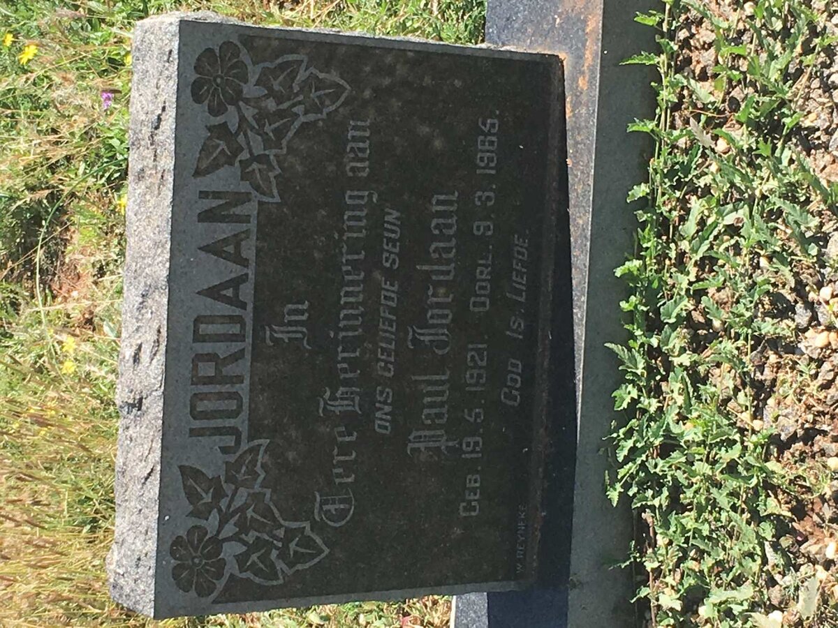 JORDAAN Paul 1921-1965