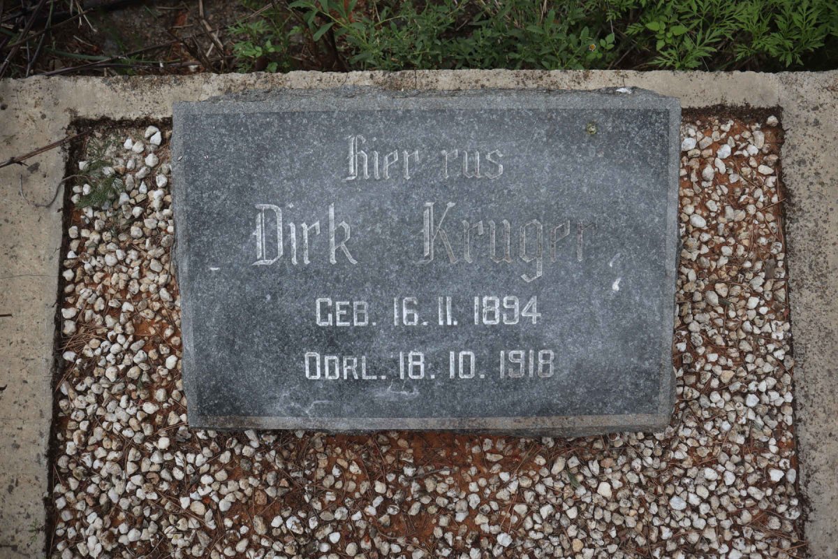 KRUGER Dirk 1894-1918