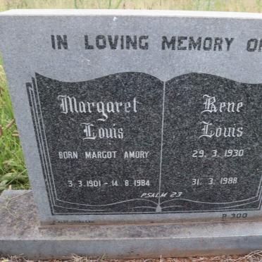 LOUIS Margaret nee MARGOT AMORY 1901-1984 :: LOUIS Rene 1930-1988