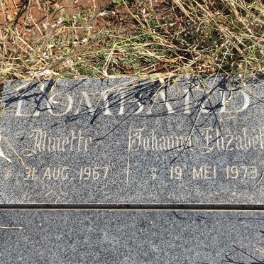 LOMBARD Minette -1967 :: LOMBARD Johanna Elizabeth -1973