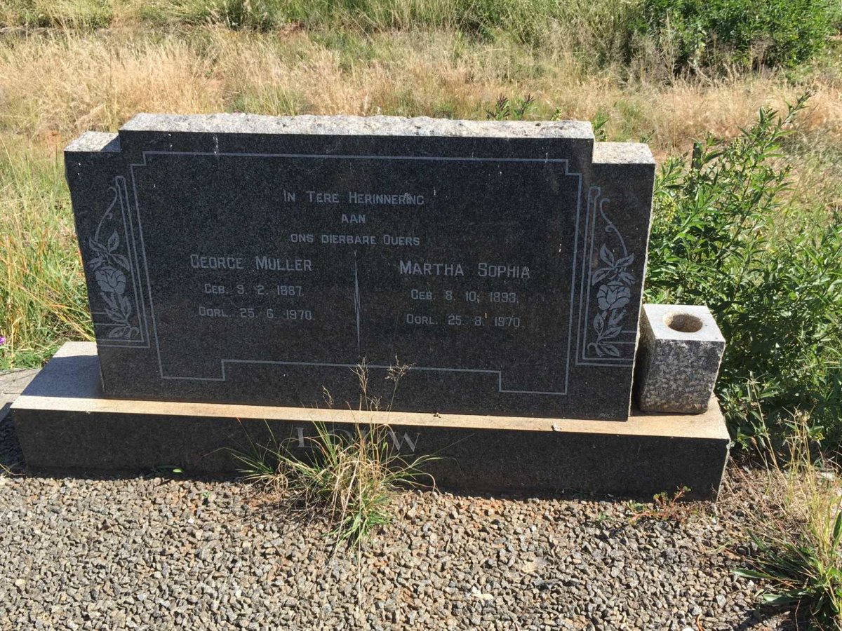 LOUW George Muller 1887-1970 &amp; Martha Sophia 1893-1970
