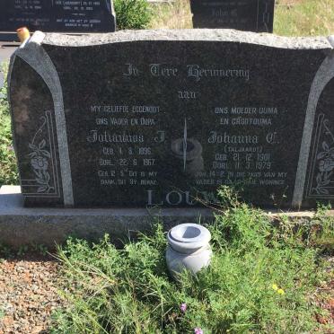 LOUW Johannes J. 1896-1967 &amp; Johanna C. TALJAARDT 1901-1979