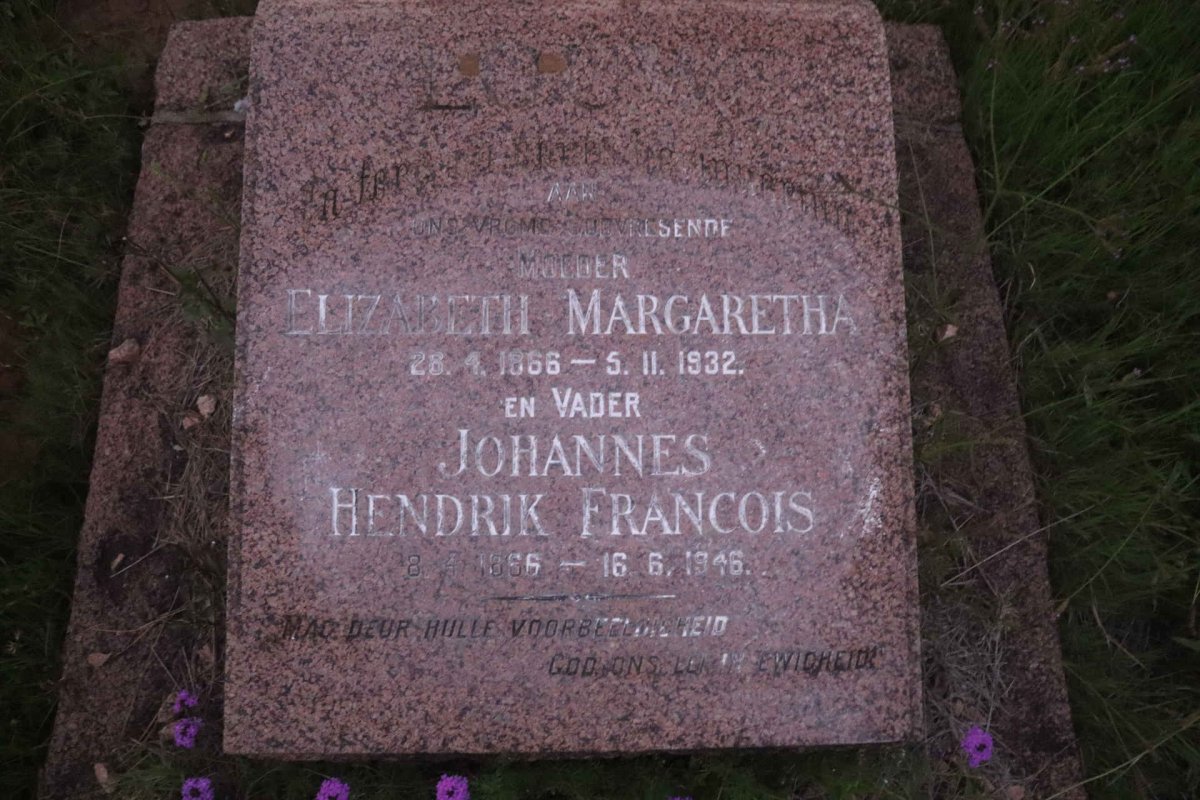 LOUW Johannes Hendrik Francois 1866-1946 &amp; Elizabeth Margaretha 1866-1932