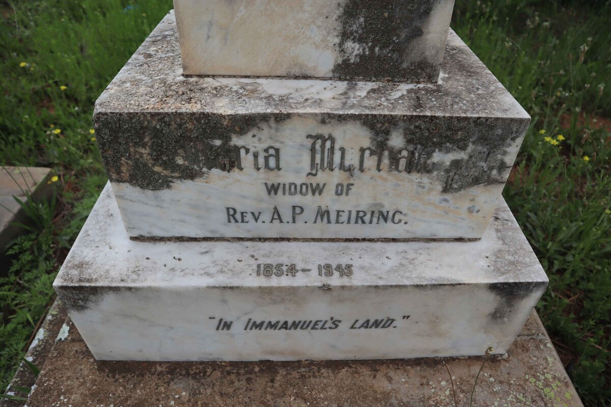 MEIRING Maria nee MURRAY 1854-1945