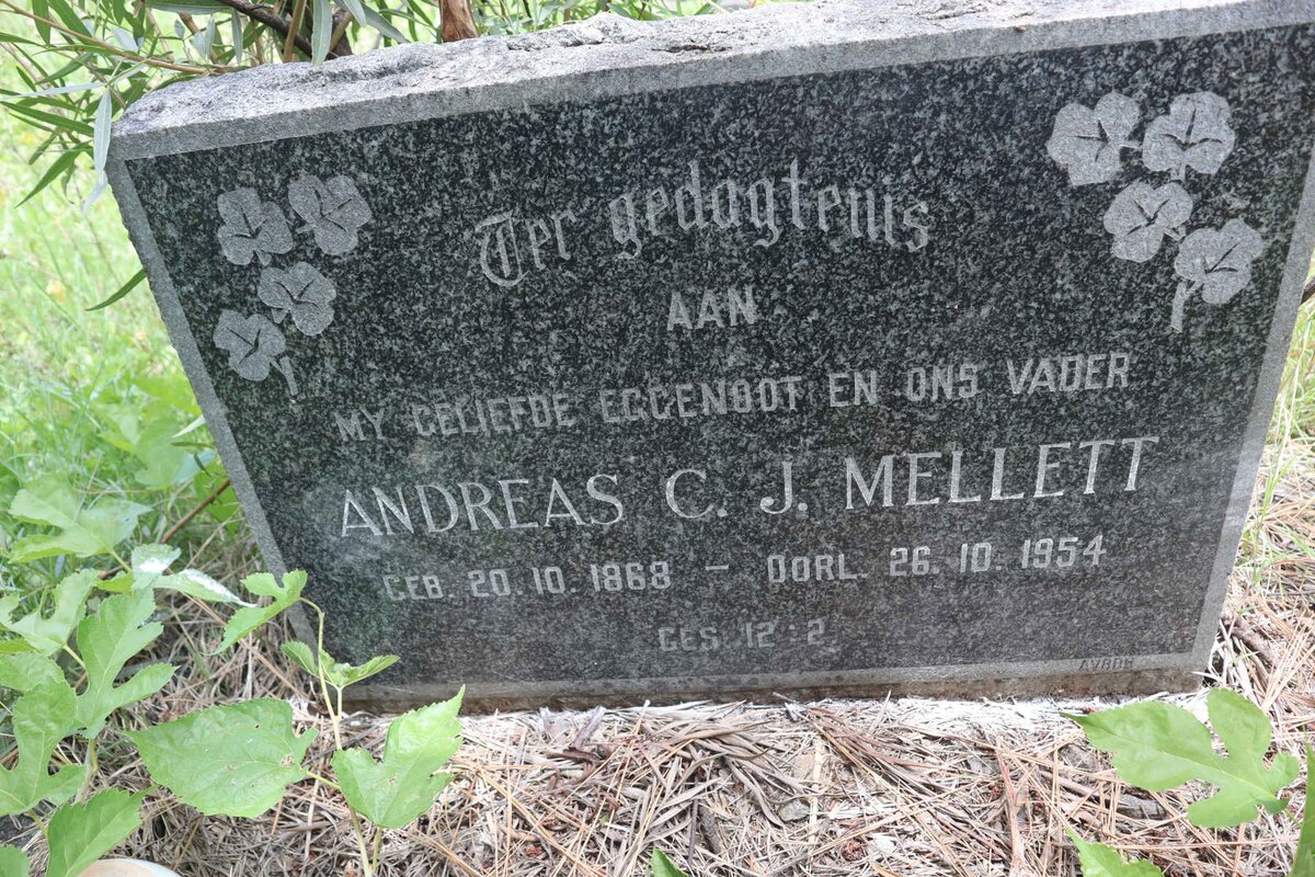 MELLETT Andreas C.J. 1868-1954