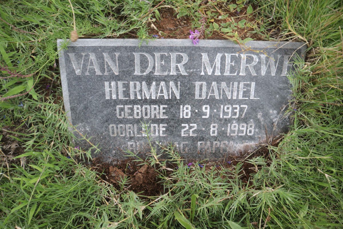 MERWE Herman Daniel, van der 1937-1998