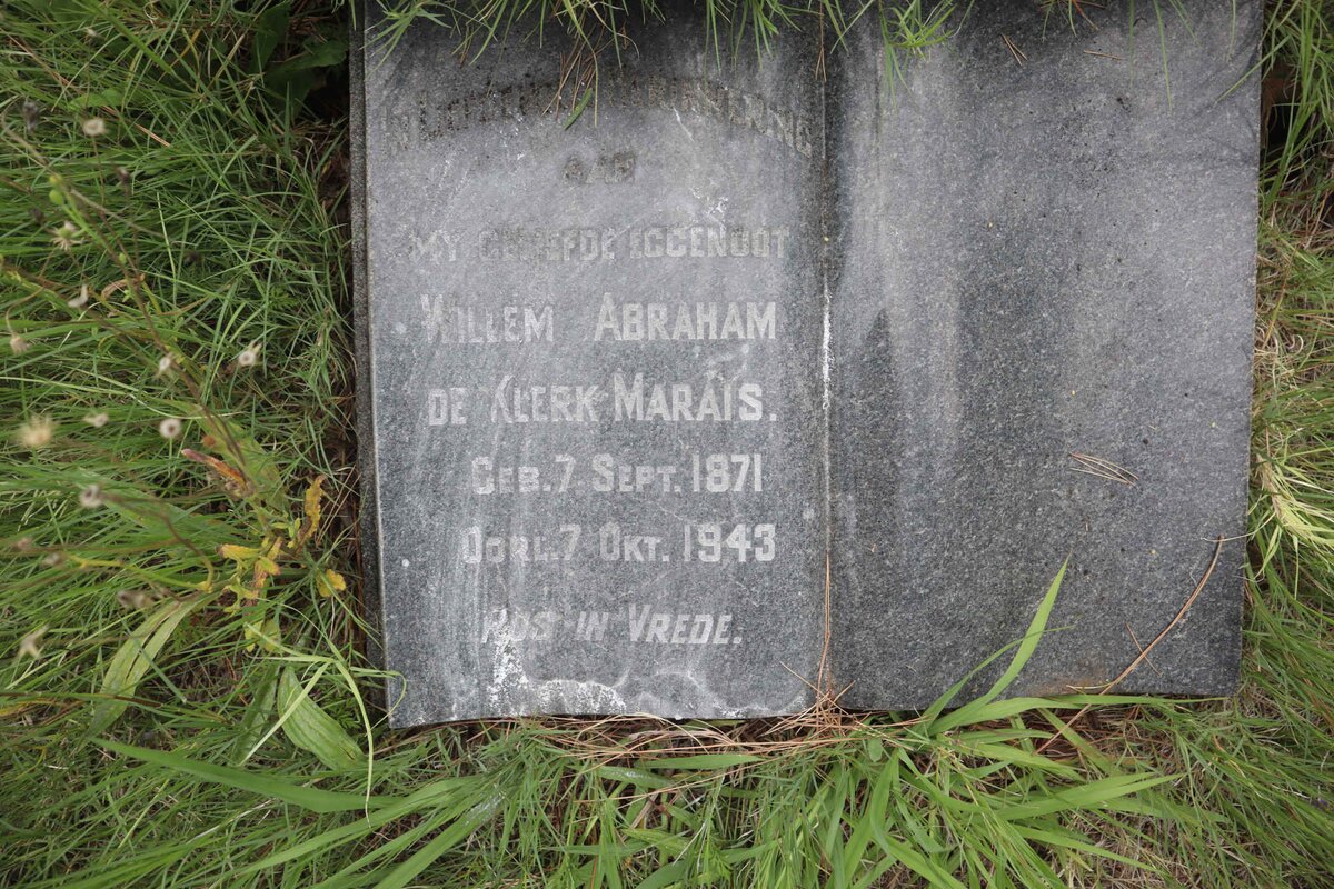 MARAIS Willem Abraham de Klerk 1871-1943