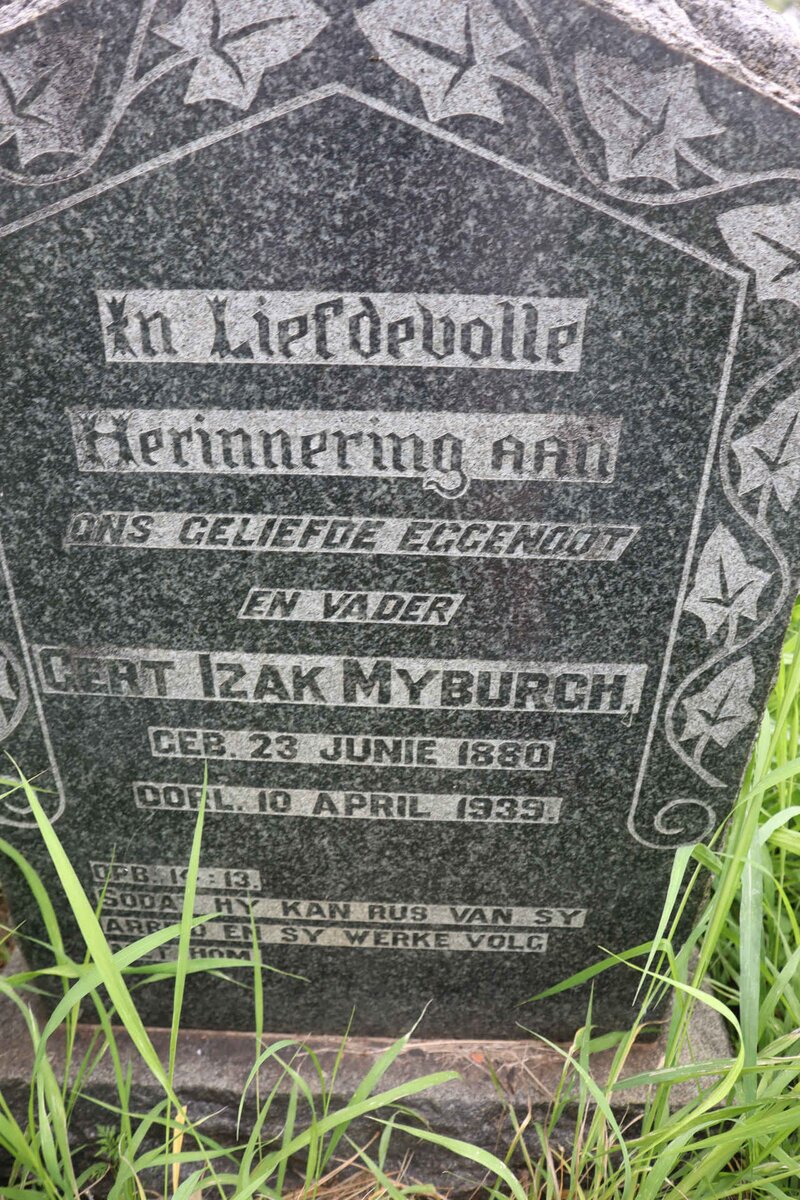 MYBURGH Gert Izak 1880-1939