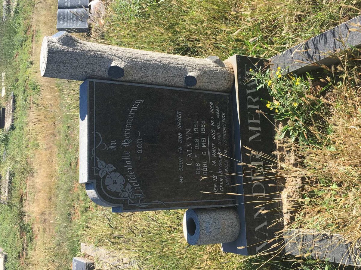 MERWE Calvyn, van der 1950-1983