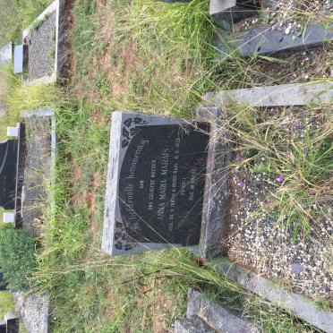 MARAIS Anna Maria nee V.D. BERG 1887-1973