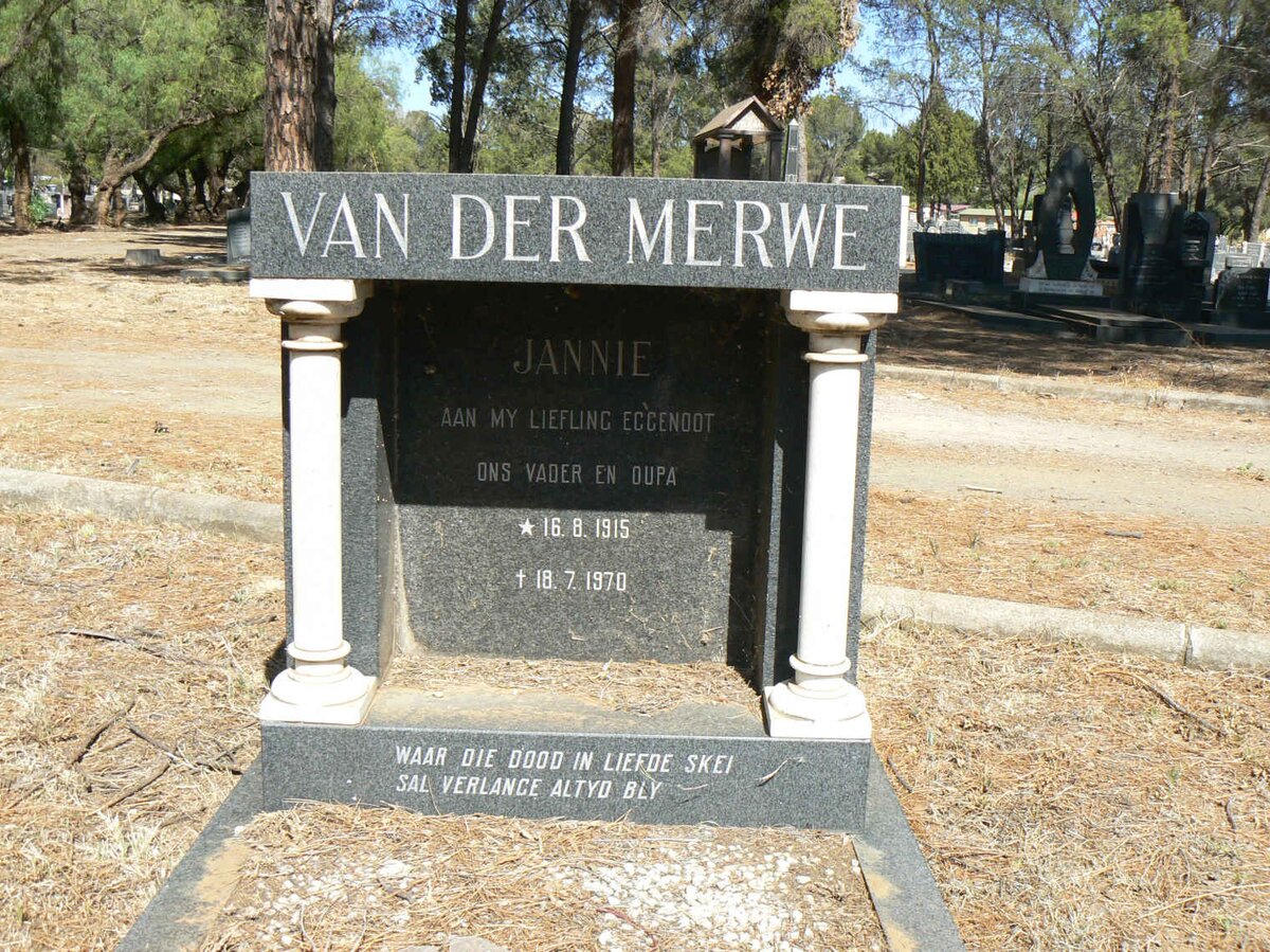 MERWE Jannie, van der 1915-1970