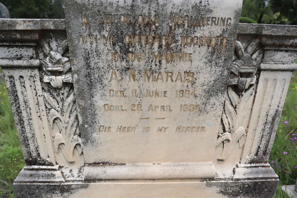 MARAIS A.N. 1884-1934