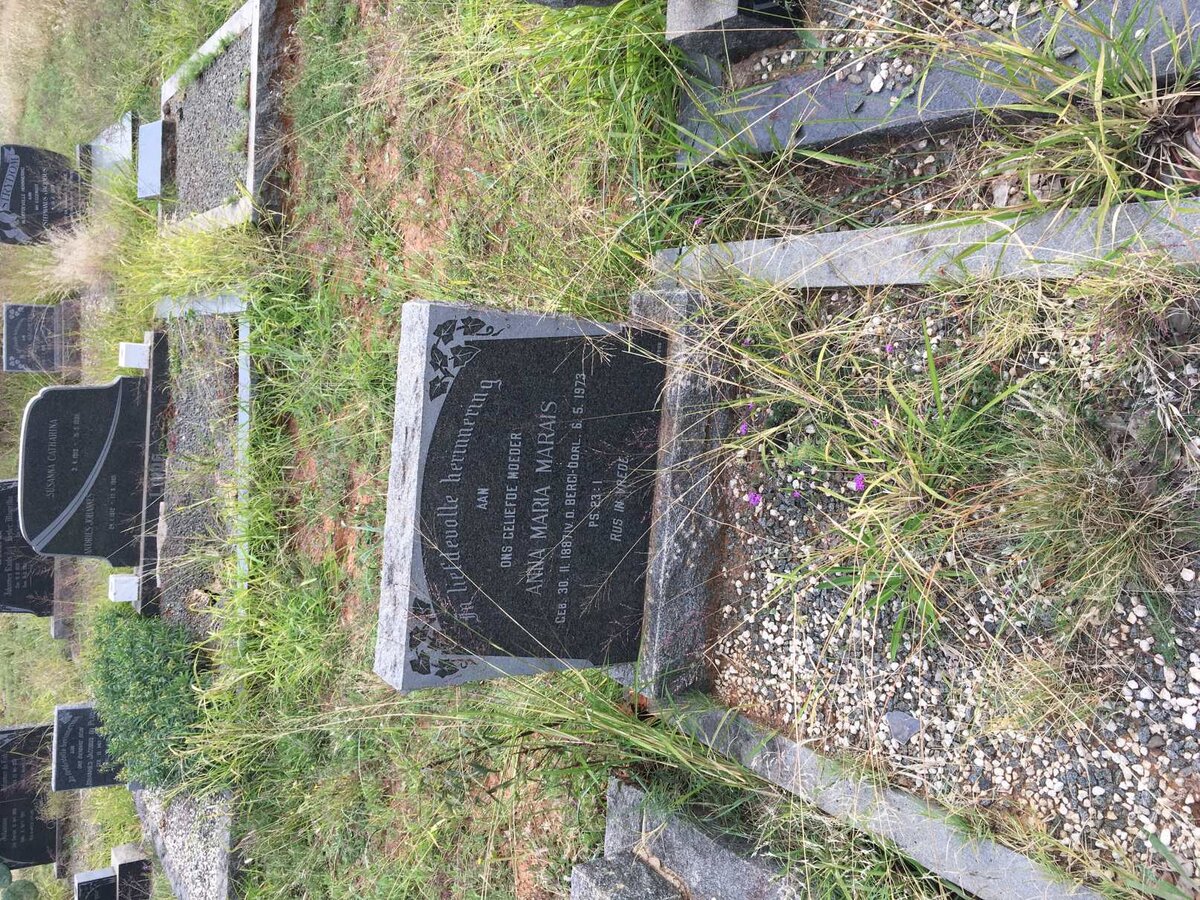 MARAIS Anna Maria nee V.D. BERG 1887-1973