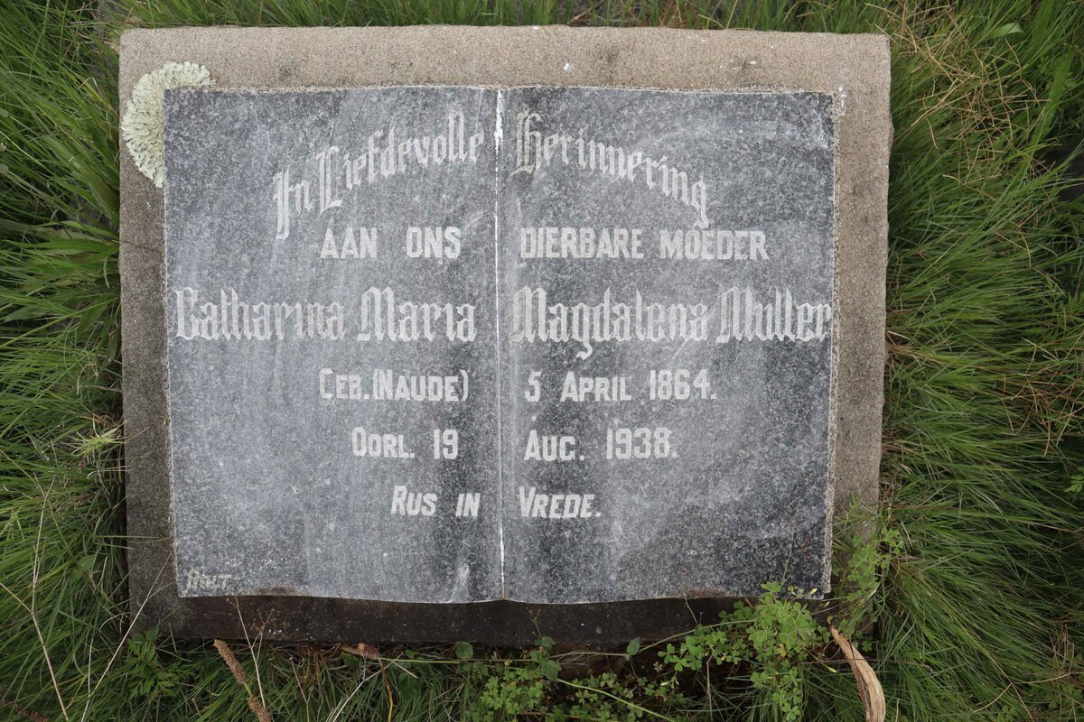 MULLER Catharina Maria Magdalena nee NAUDE 1864-1938