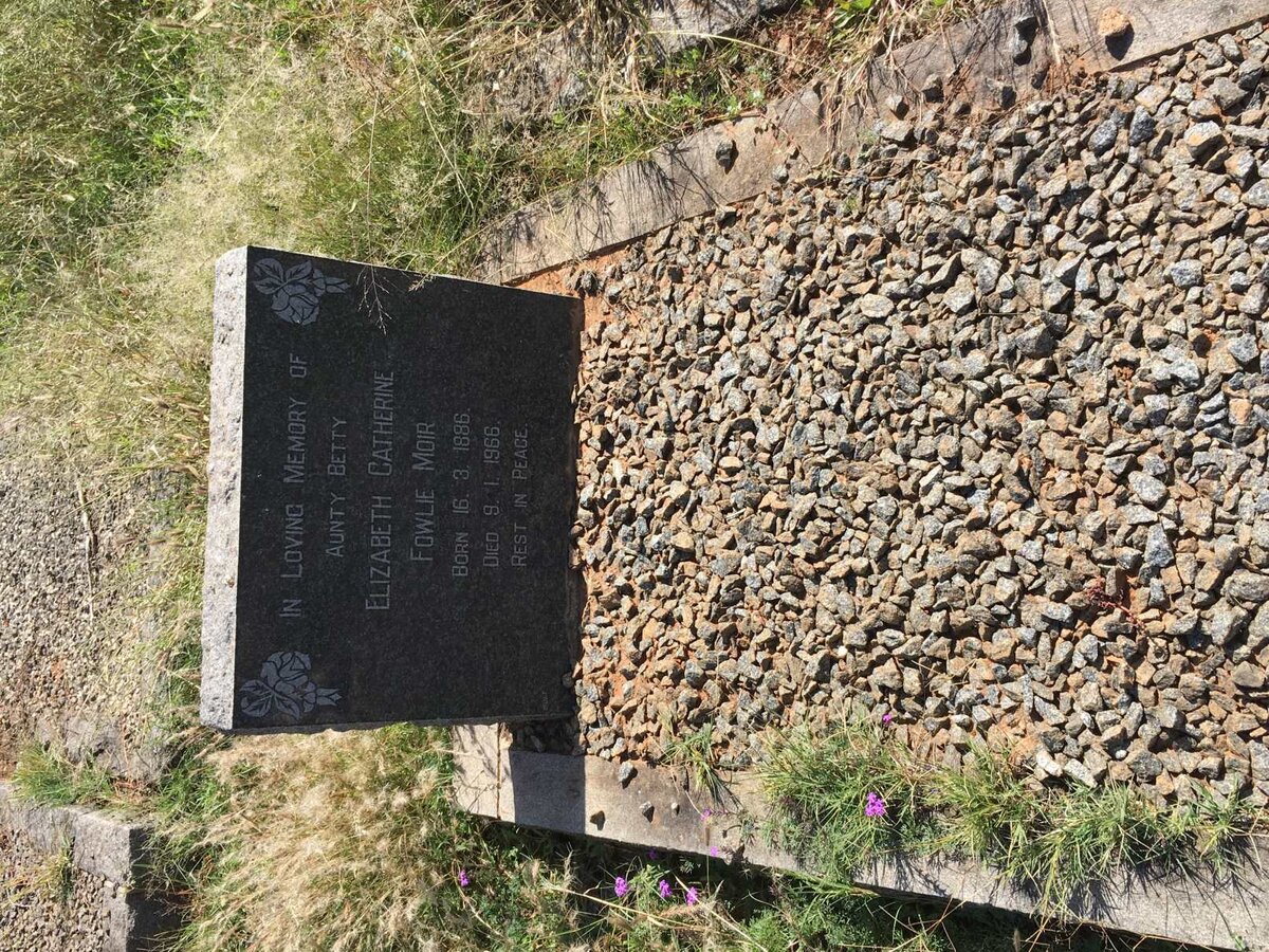 MOIR Elizabeth Catherine Fowlie 1886-1966