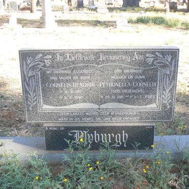 MYBURGH Cornelius Hendrik 1917-1990 &amp; Petronella Cornelia DIEDERICHS 1918-2003