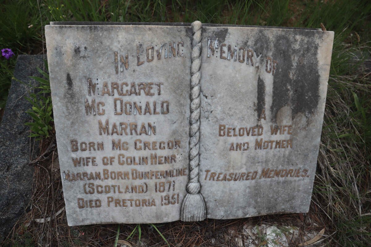 MARRAN Margaret MCDONALD nee MCGREGOR 1871-1951
