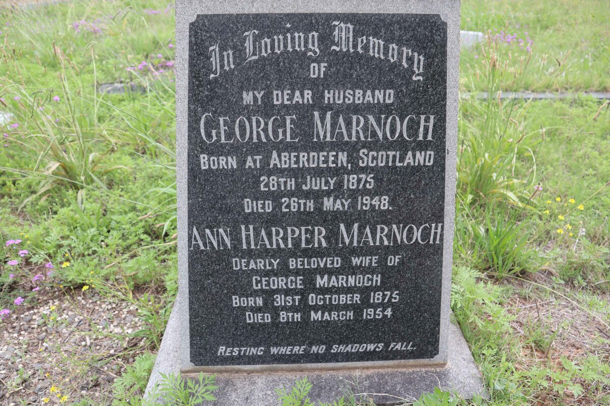 MARNOCH George 1875-1948 &amp; Ann Harper 1875-1954