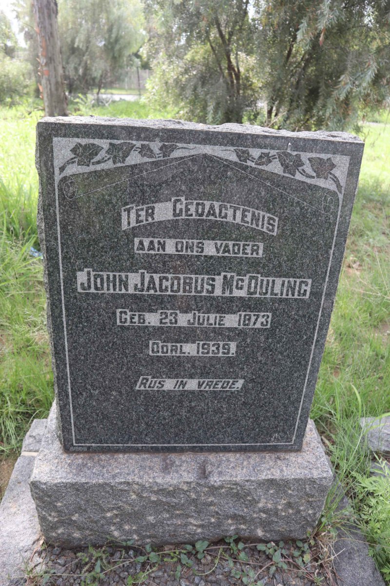 MCDULING John Jacobus 1873-1939