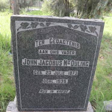 MCDULING John Jacobus 1873-1939