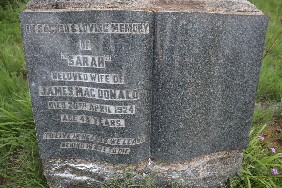 MACDONALD Sarah -1924