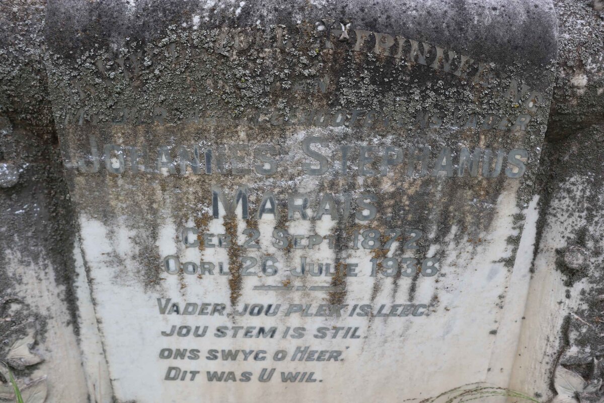 MARAIS Johannes Stephanus 1872-1936