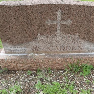 MCCADDEN William 1876-1953 &amp; Catherine Magdalena 1881-1951