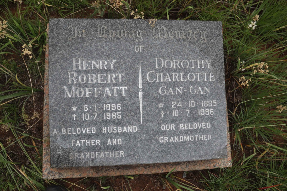 MOFFATT Henry Robert 1896-1985 &amp; Dorothy Charlotte Gan-Gan 1895-1986