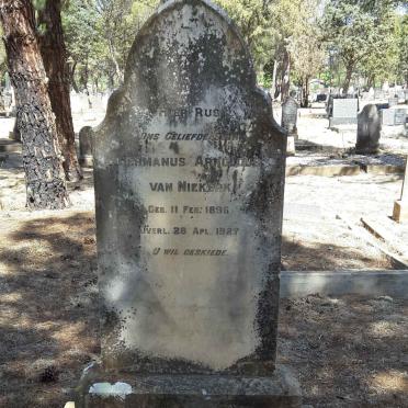 NIEKERK Hermanus Arnoldus, van 1896-1927