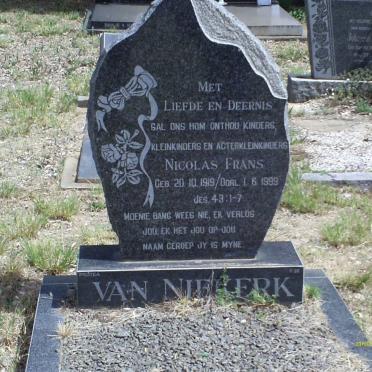 NIEKERK Nicolas Frans, van 1919-1999