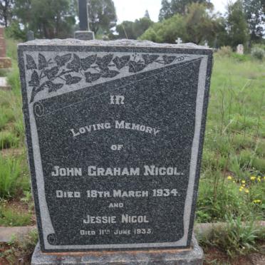NICOL John Graham -1934 &amp; Jessie -1935