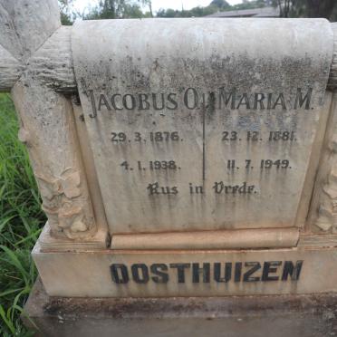 OOSTHUIZEN Jacobus O. 1876-1938 &amp; Maria M. 1881-1949