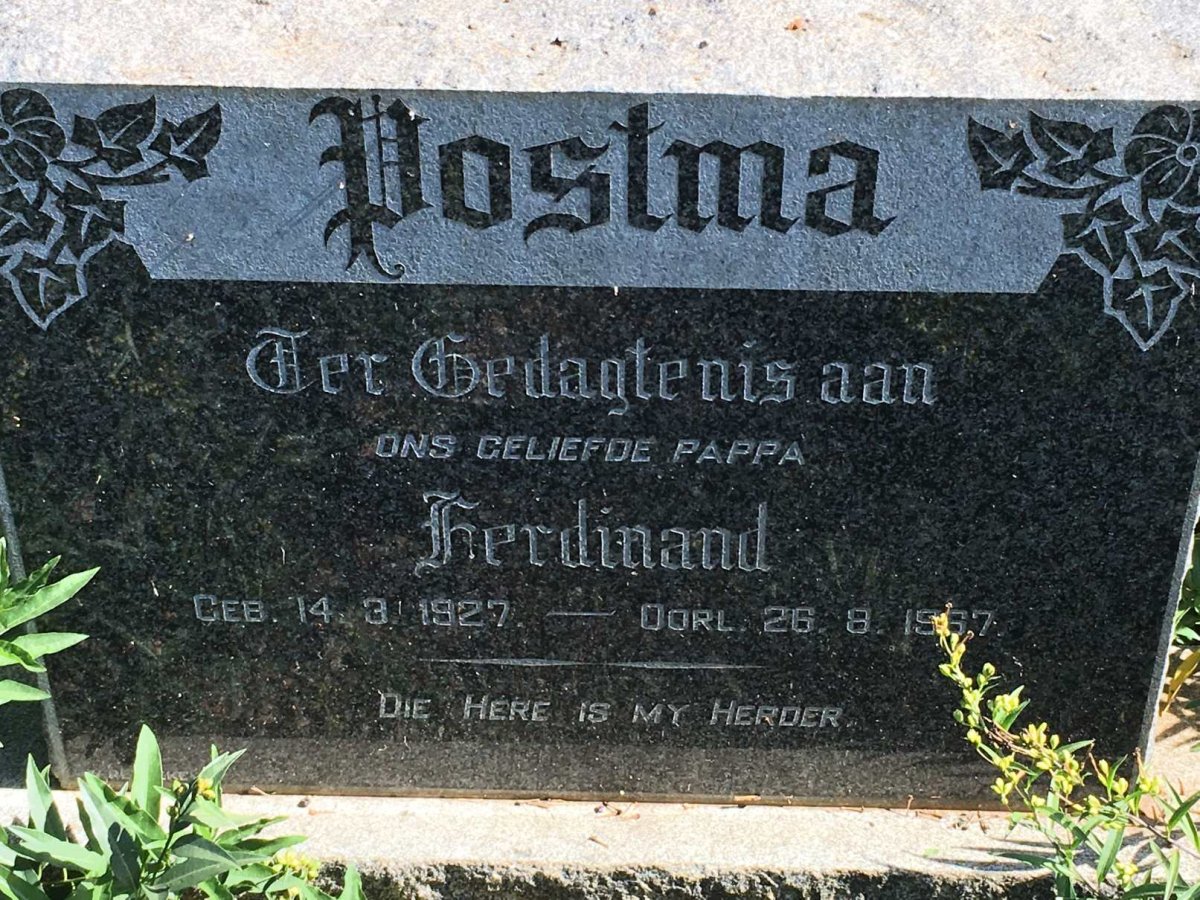 POSTMA Ferdinand 1927-1967