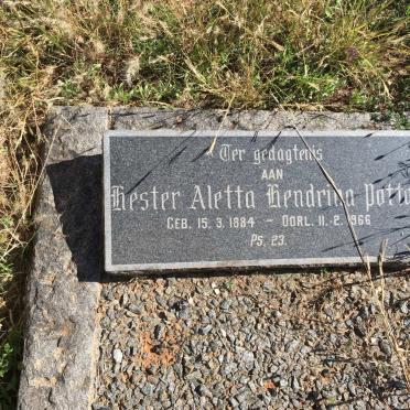 POTTAS Hester Aletta Hendrina 1884-1966