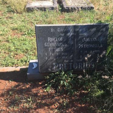 PRETORIUS Roelof Gerhardus Petrus 1895-1964 &amp; Johanna Petronella 1906-