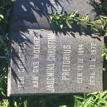 PRETORIUS Jacomina Christina 1894-1972