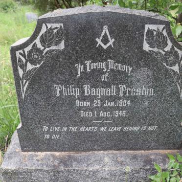PRESTON Philip Bagnall 1904-1946