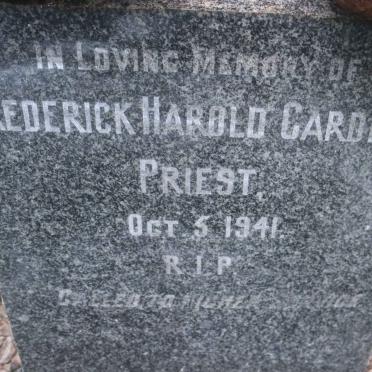 PRIEST Frederick Harold Gardner -1941