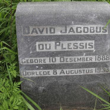 PLESSIS  David Jacobus, du 1888-1933