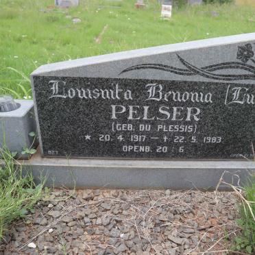 PELSER Louisnita Benonia nee DU PLESSIS 1917-1983