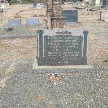 PRETORIUS Francois de Klerk 1873-1942 &amp; Hendrika Cornelia JACOBS 1875-1953