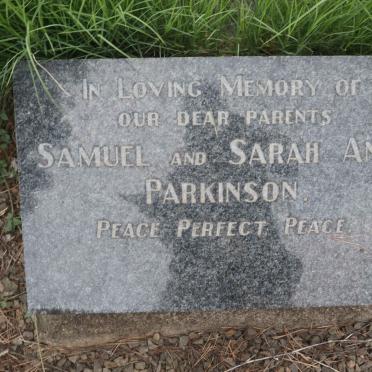 PARKINSON Samuel &amp; Sarah Ann