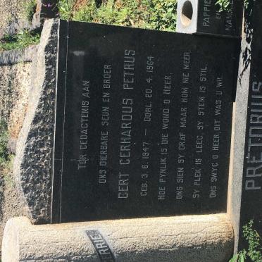 PRETORIUS Gert Gerhardus Petrus 1947-1964