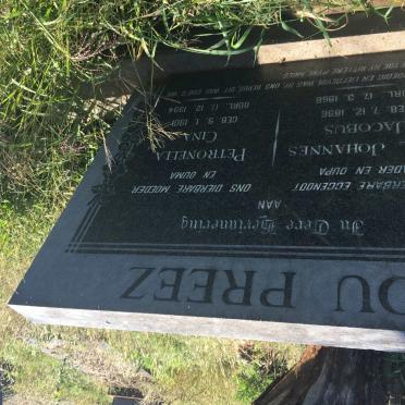 PREEZ Paul Johannes Jacobus, du 1896-1966 &amp; Petronella Cina 1901-1994