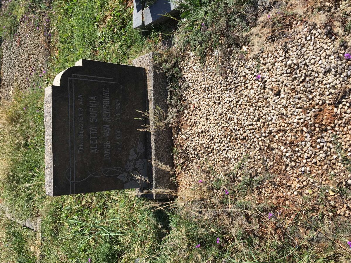 RENSBURG Aletta Sophia, Janse van 1908-1967