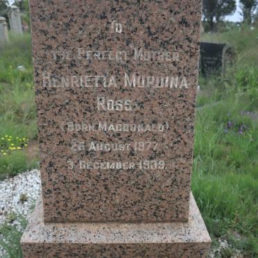 ROSS Henrietta Murdina nee MACDONALD 1877-1939