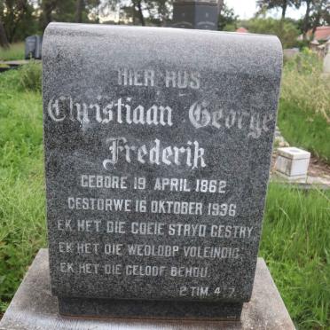 RHEEDER Christiaan George Frederik 1862-1936