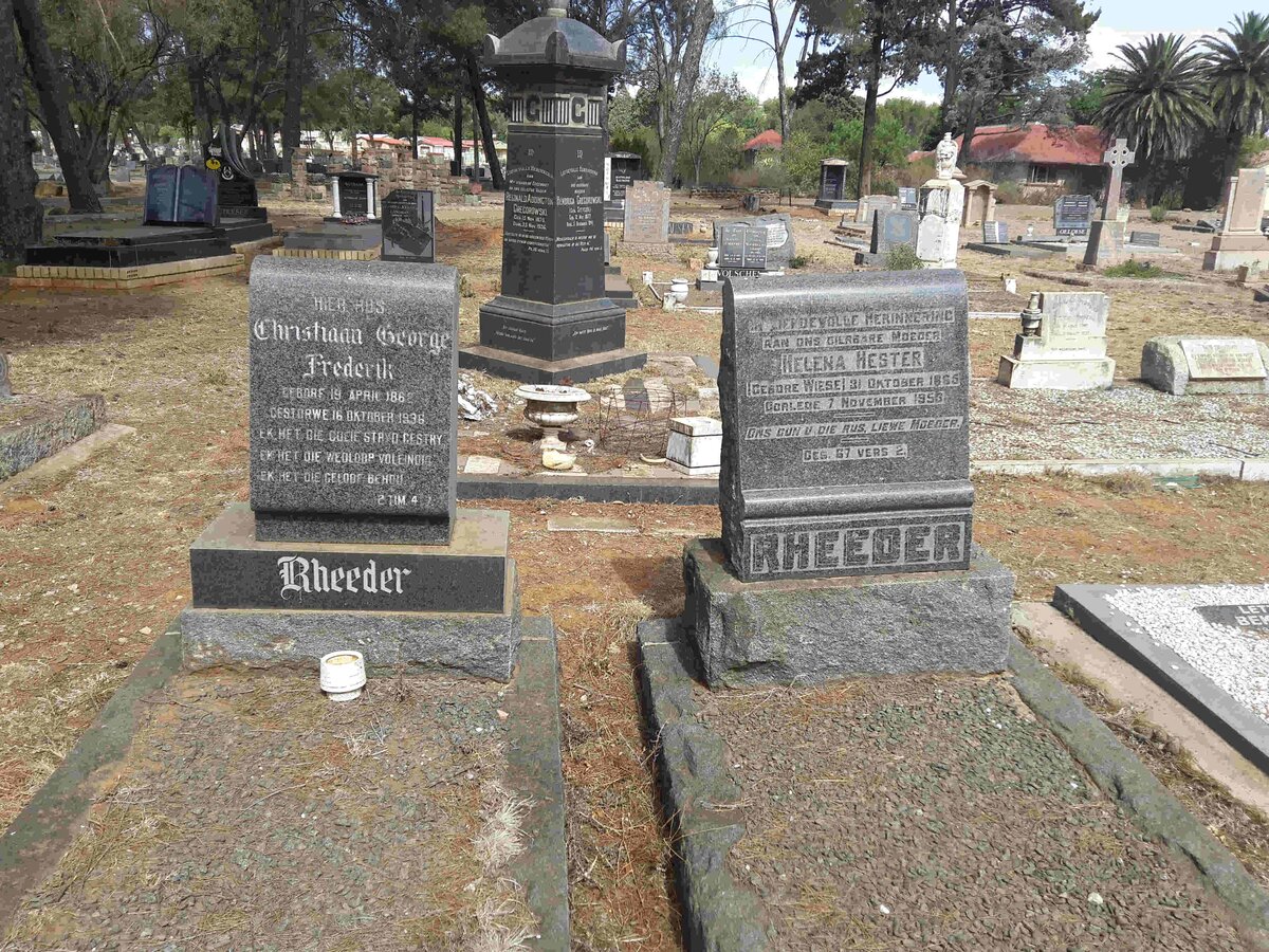 RHEEDER Christiaan George Frederik 1862-1936 :: RHEEDER Helena Hester nee WIESE 1865-1956
