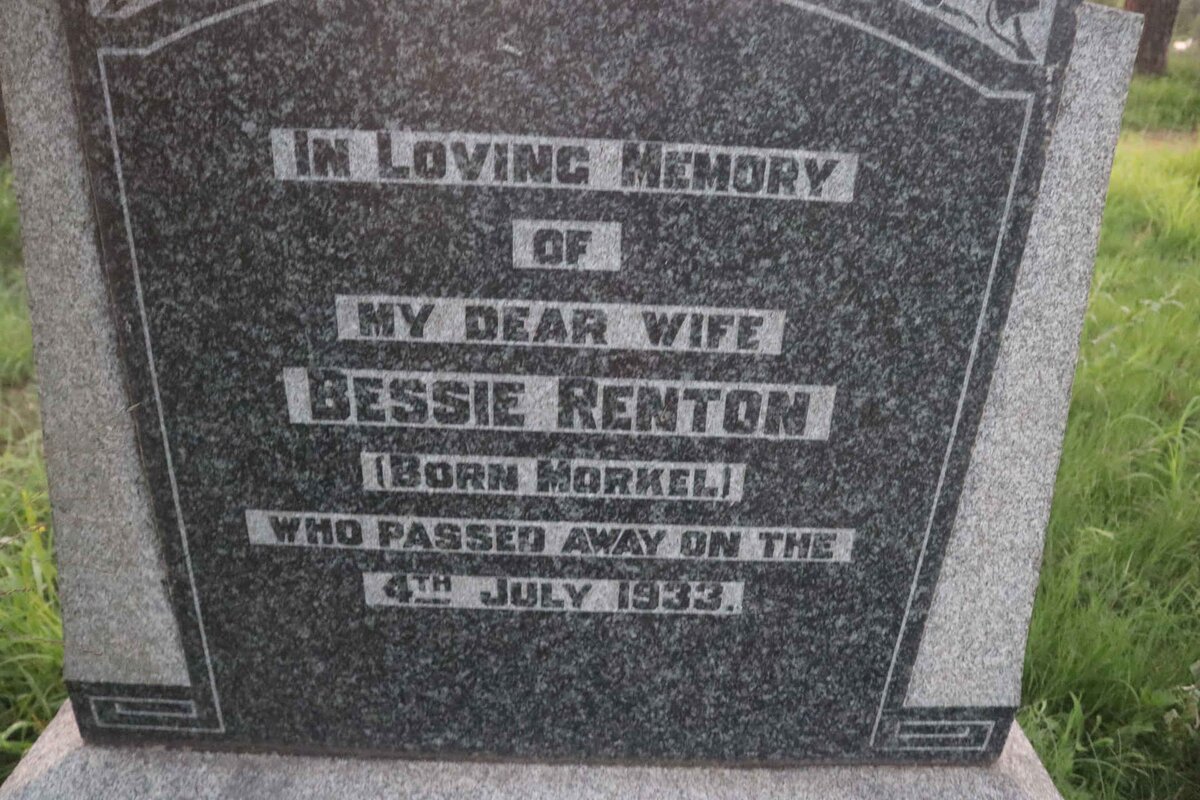 RENTON Bessie nee MORKEL -1933