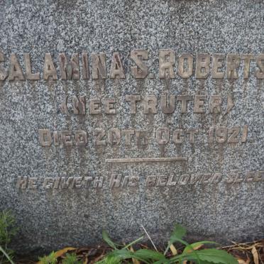 ROBERTSON Salamina S. nee TRUTER -1921